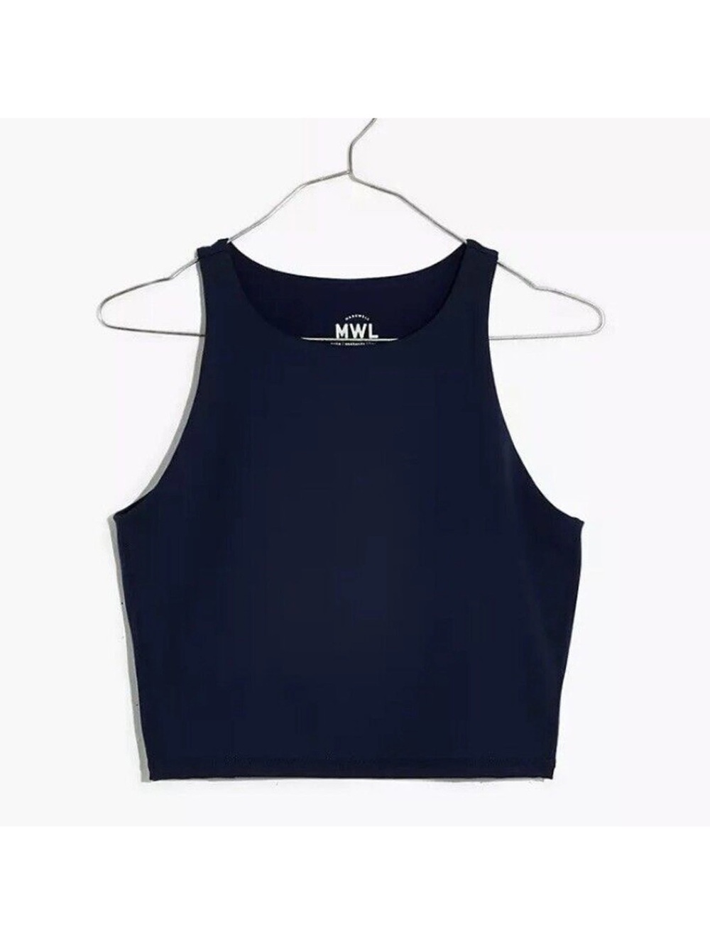 NEW Madewell MWL Form Black Racerback Crop Top XS